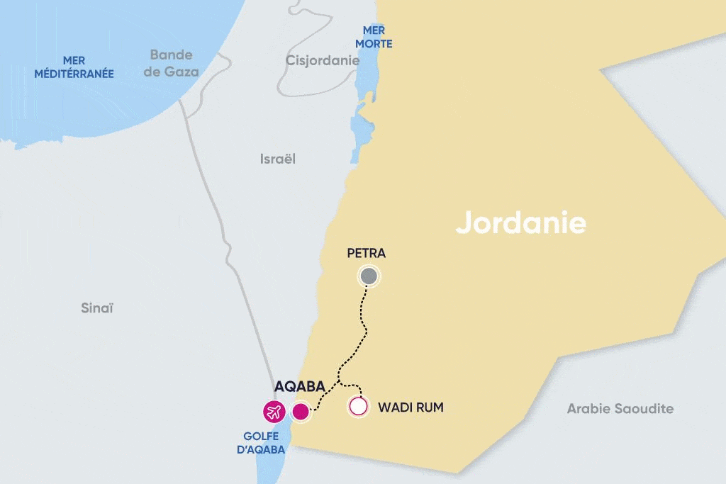 Circuit Aqaba en liberté aqaba Jordanie