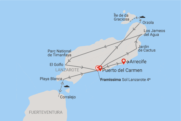 Circuit Entre plages et volcans de Lanzarote, logement au Framissima Sol Lanzarote puerto_del_carmen Lanzarote