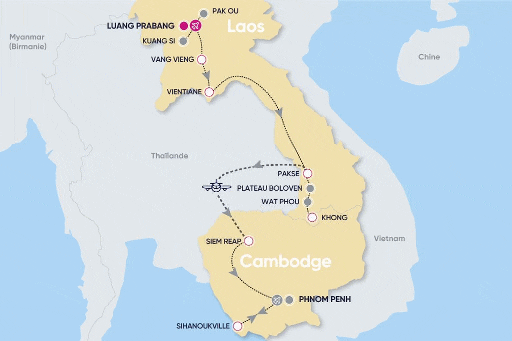 Circuit Secrets du Laos & du Cambodge et plage luang_prabang Laos