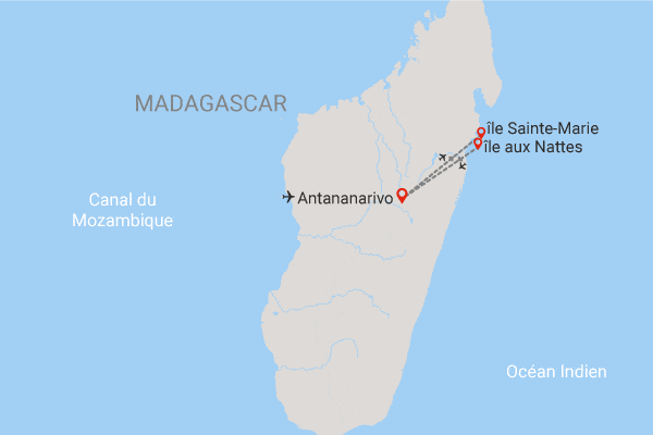 Circuit Paradisiaques îles malgaches, Sainte Marie et l'île aux Nattes antananarivo Madagascar