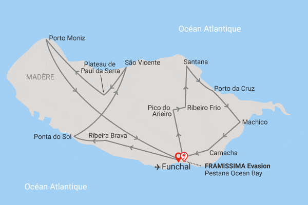 Circuit Nature et traditions, logement Framissima Évasion Pestana Ocean Bay funchal Madère