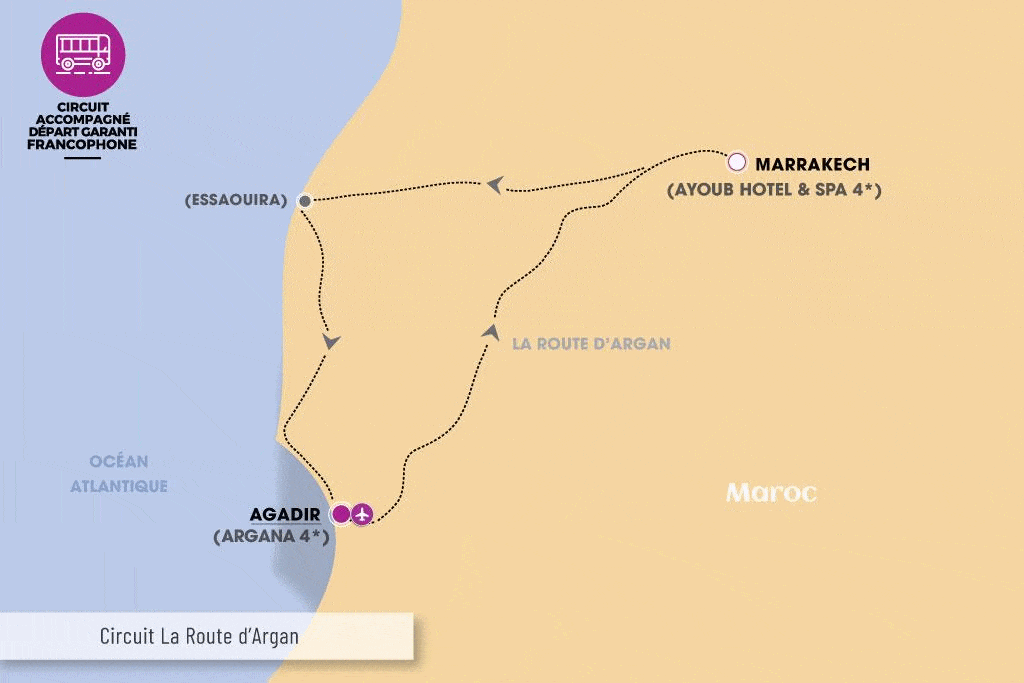 Circuit La route de l'Argan agadir Maroc