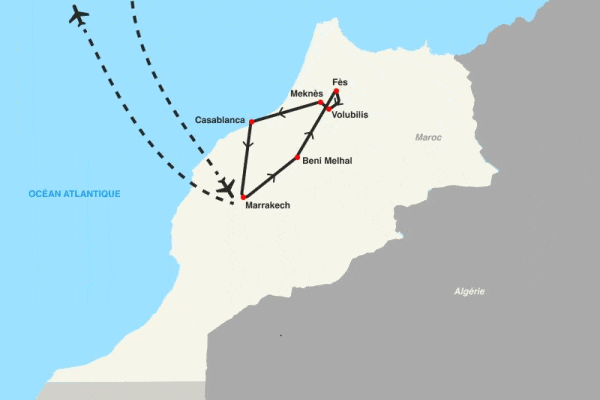 Circuit Coralia Villes Impériales marrakech Maroc