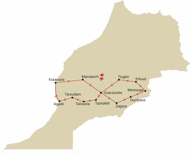 Circuit Coralia Le Sud Marocain en 4x4 marrakech Maroc