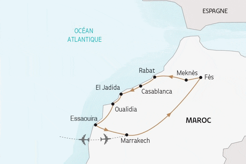 Circuit Villes Impériales et Côte Atlantique marrakech Maroc