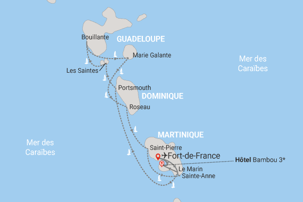 Croisière Cocktail Créole aux Antilles et extension 4 nuits Bambou fort_de_france Martinique