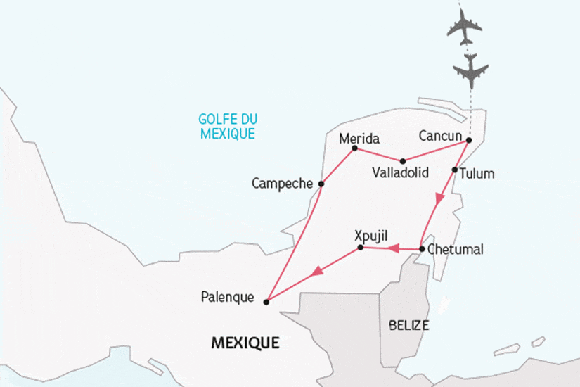 Circuit Le Mexique, Paradis Maya cancun Mexique