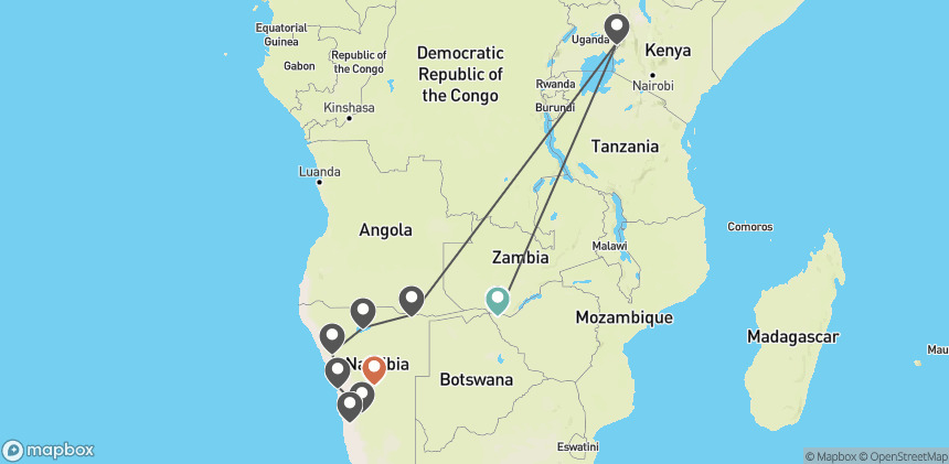 Autotour Namibie d'exception de Windhoek à la bande de Caprivi windhoek Namibie