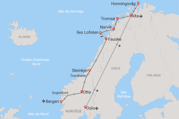 Circuit Contrastes du bout du monde bergen Norvege