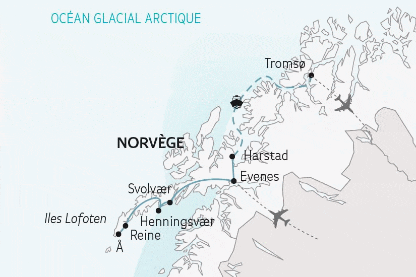 Circuit Cap sur la Norvège Arctique evenes Norvege
