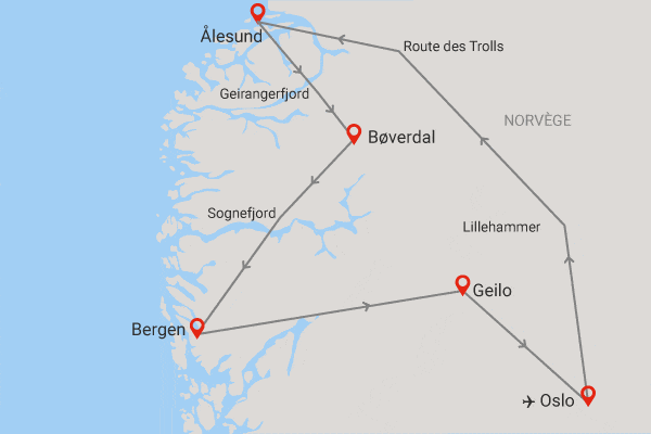 Autotour Au pays des légendes oslo Norvege