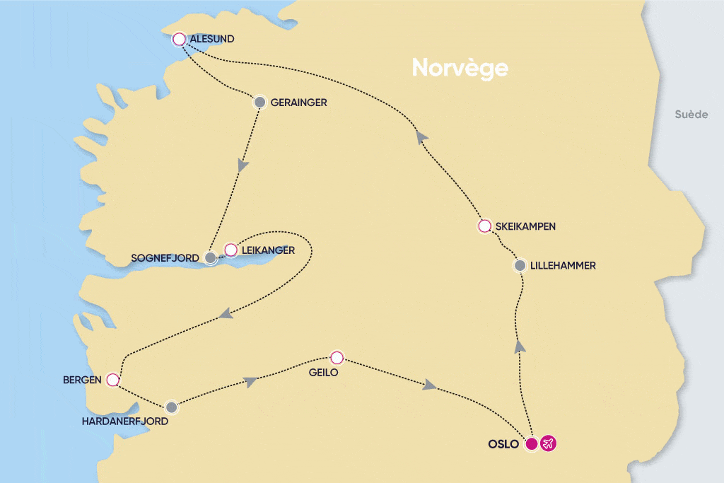 Autotour Splendeurs des Fjords oslo Norvege