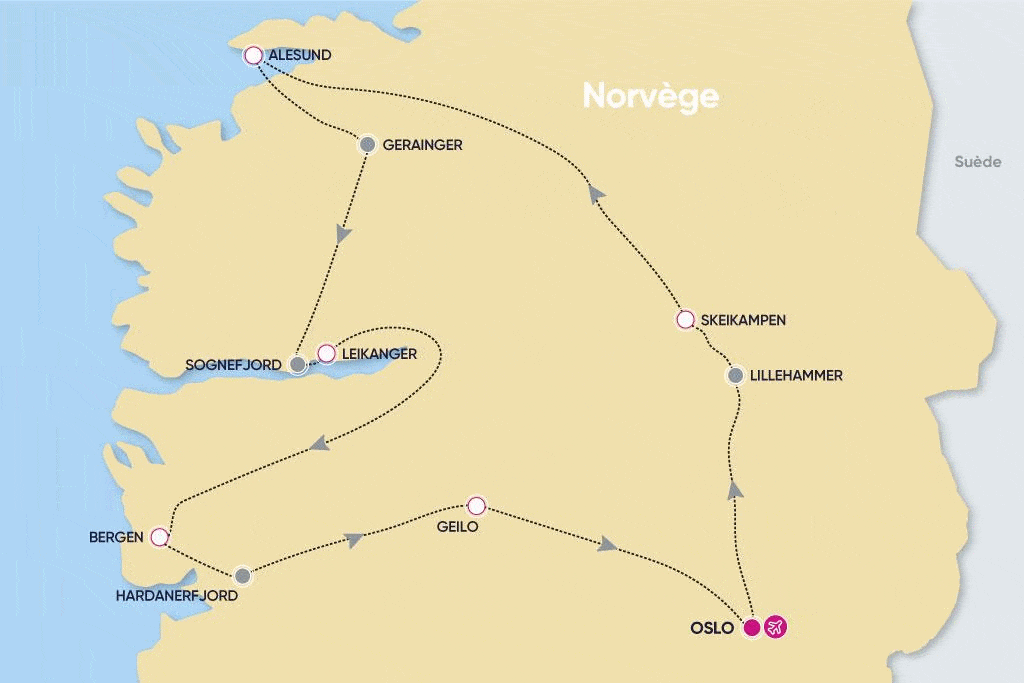 Circuit Magie des Fjords oslo Norvege