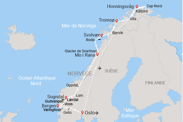 Circuit Du Cap Nord aux grands fjords de Norvège oslo Norvege