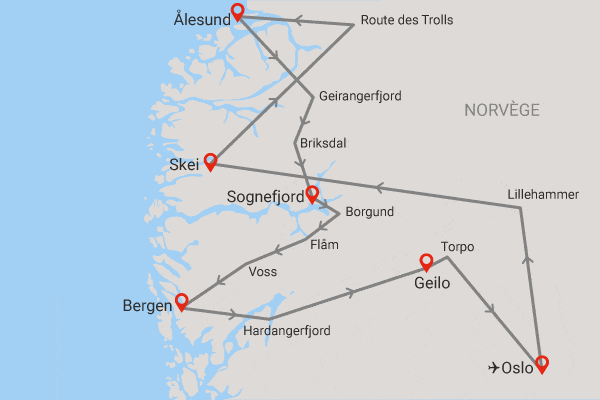 Circuit Esprit des Fjords de Norvège oslo Norvege