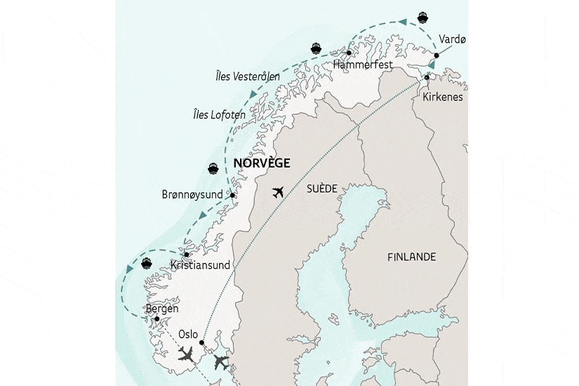 Croisière Hivernale à bord de l'Express Côtier oslo Norvege