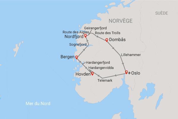 Circuit L'appel des grands fjords norvégiens oslo Norvege