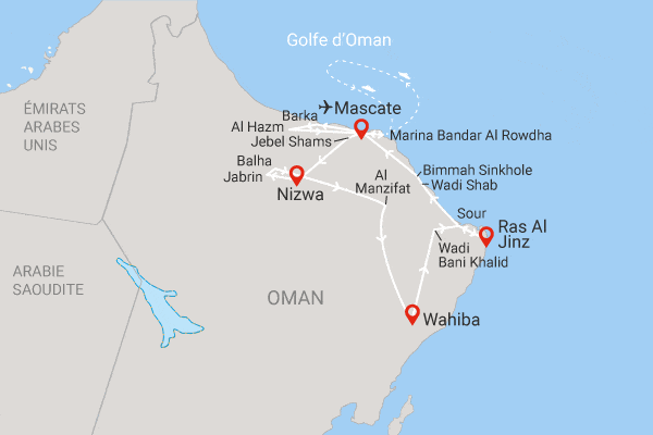 Circuit Secrets d'Oman entre mer et sable muscate Oman