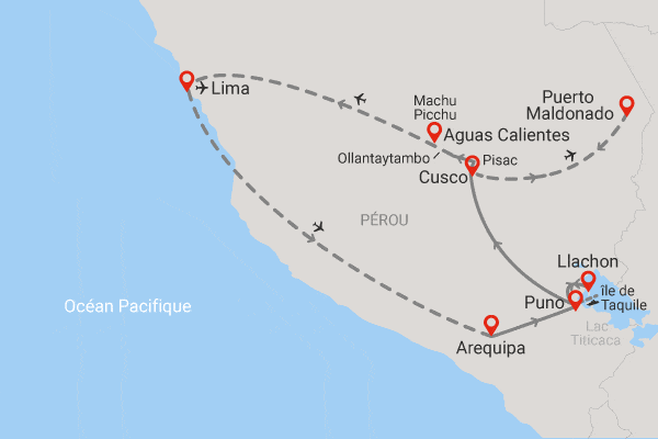 Circuit Trésors du Pérou et extension Amazonie lima Perou