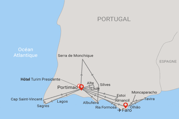 Circuit Douceur Océane d'Algarve portimao Portugal