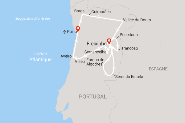 Autotour Balade sur les routes entre Douro et Serra da Estrela porto Portugal
