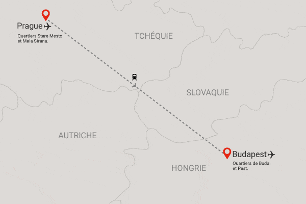 Circuit Cités impériales de Prague et Budapest en train prague Republique Tcheque