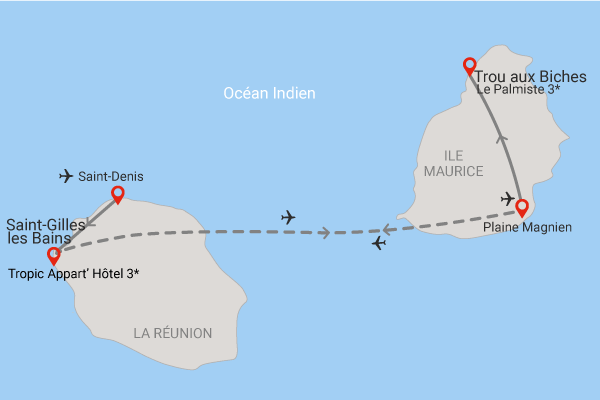 Combiné hôtels Détente sur 2 Îles Soeurs (Tropic Appart' 3* & Palmiste 3* sup) saint_denis Reunion