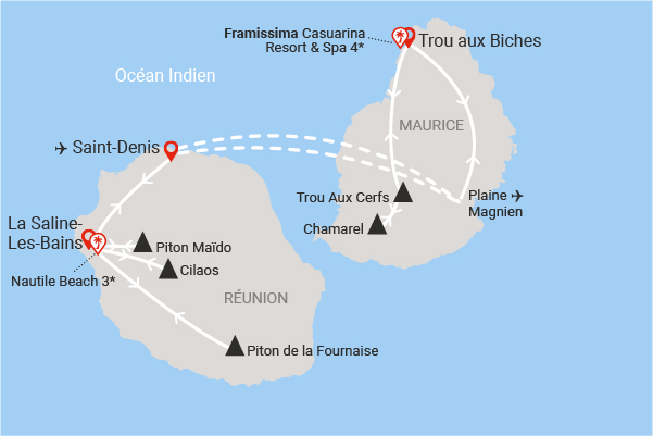 Circuit Douces Îles Vanille (Nautile 3* & Framissima Casuarina saint_denis Reunion
