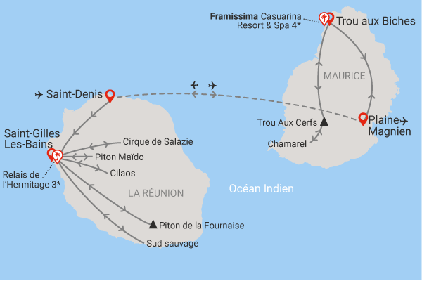 Circuit Douces Îles Vanille (Relais de l'Hermitage 3* sup & Framissima Casuarina saint_denis Reunion