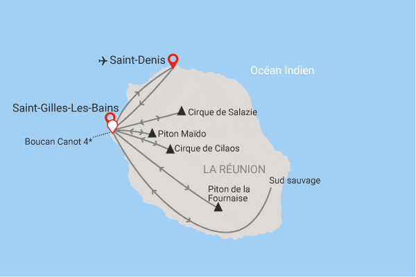 Circuit Intense Réunion logement au Boucan Canot saint_gilles_les_bains Reunion