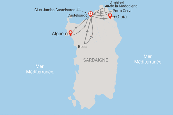 Circuit Nord de la Sardaigne, logement au Jumbo Castelsardo castelsardo Sardaigne