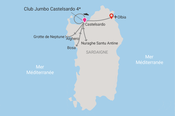 Circuit Nord de la Sardaigne, logement au Jumbo Castelsardo castelsardo Sardaigne