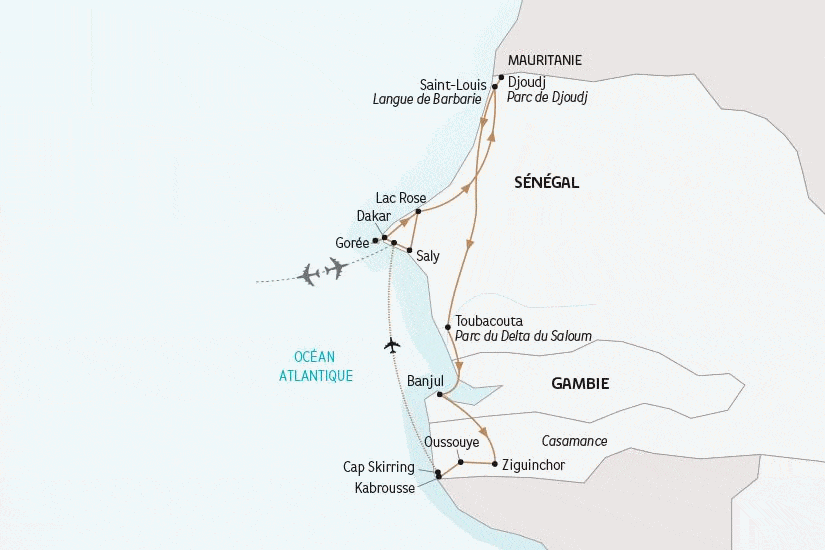 Circuit Grand tour du Sénégal, de Saint-Louis à la Casamance dakar Senegal