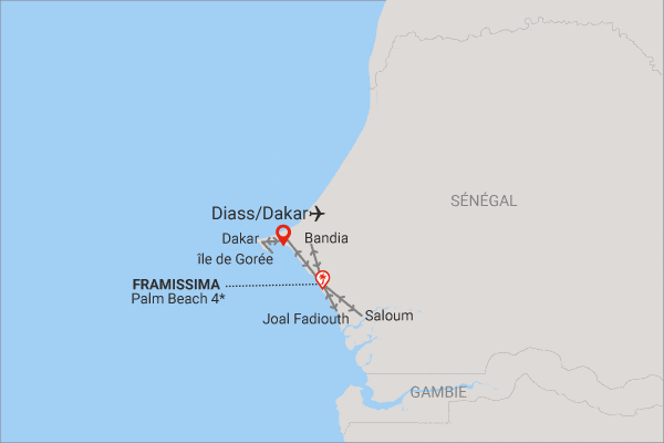 Circuit Sénégal, entre savane et plage du Framissima Palm Beach dakar Senegal