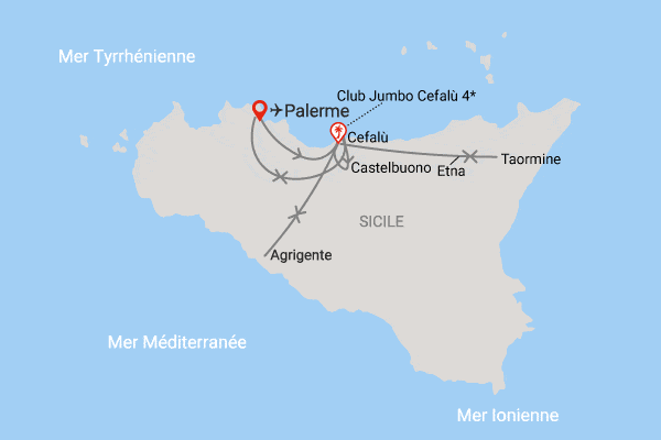 Circuit Sicile magique, logement au Jumbo Cefalù cefalu Sicile et Italie du Sud