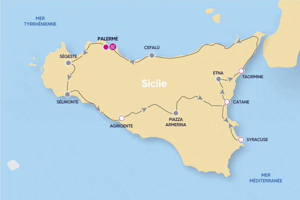 Circuit Grand Tour de la Sicile palerme Sicile et Italie du Sud