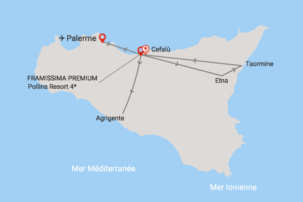 Circuit Couleurs de Sicile logement au Framissima Premium Pollina Resort palerme Sicile et Italie du Sud