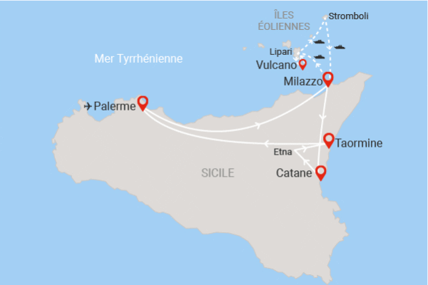 Circuit Les Îles Éoliennes palerme Sicile et Italie du Sud