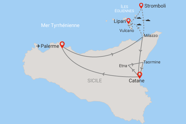 Circuit Les Îles Éoliennes palerme Sicile et Italie du Sud