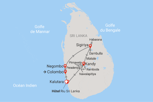 Combiné circuit et hôtel Authentique Sri Lanka 3* & extension Fram Sélection Riu Sri Lanka colombo Sri Lanka