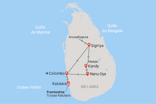 Circuit Essence du Sri Lanka + extension Framissima Turyaa Kalutara colombo Sri Lanka