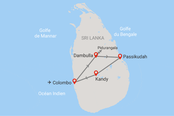 Combiné circuit et hôtel Framissima The Calm 4* et 3 jours de visites colombo Sri Lanka