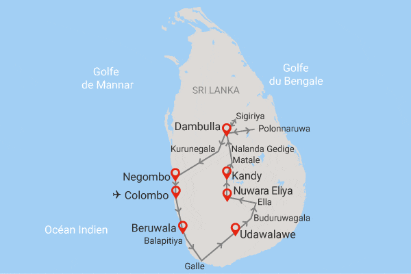 Circuit Ceylan, Perle de l'Océan Indien (privatif) colombo Sri Lanka