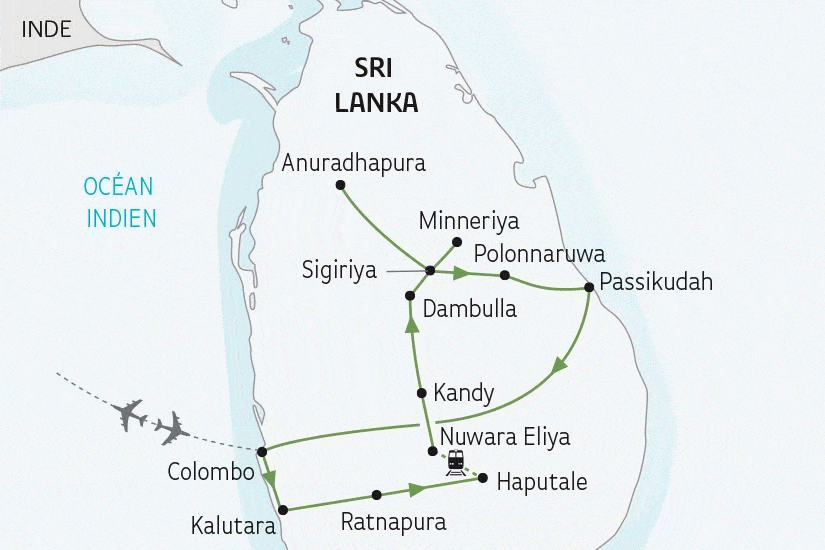Circuit Sri Lanka, pays de l'Or Vert colombo Sri Lanka