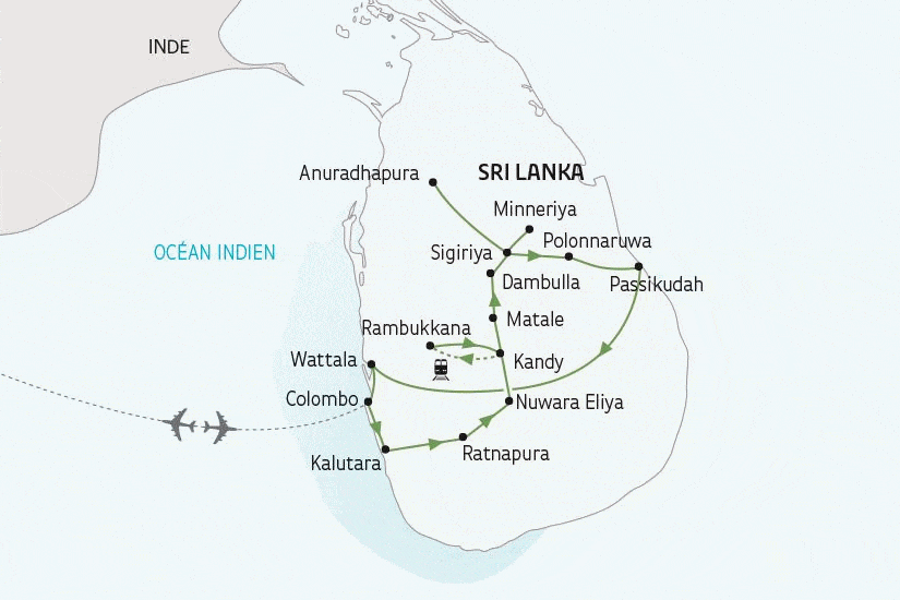 Circuit Sri Lanka, pays de l'Or Vert colombo Sri Lanka