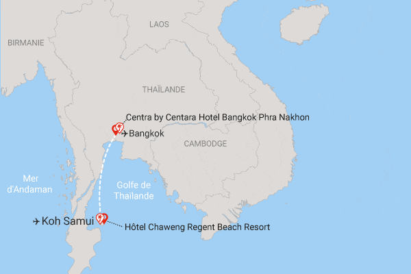 Combiné hôtels Bangkok et plages de Koh Samui bangkok Thailande