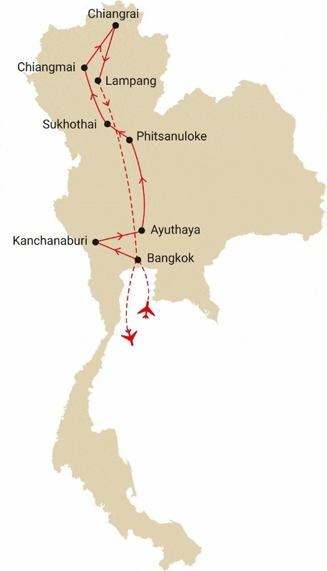 Circuit Authentique Thaïlande (Catégorie Gold) & extension Jomtien bangkok Thailande