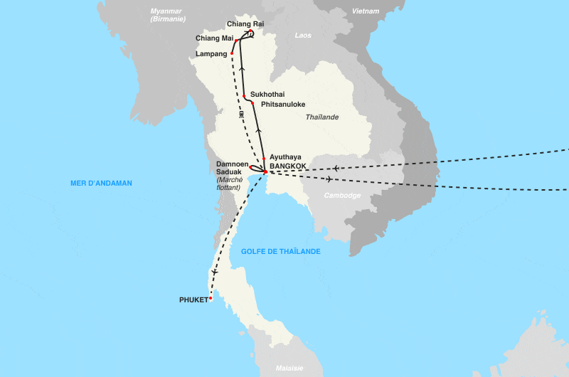 Circuit Coralia Les Perles du Siam & Détente au Graceland Khaolak Beach Resort 5* - en All Inclusive bangkok Thailande