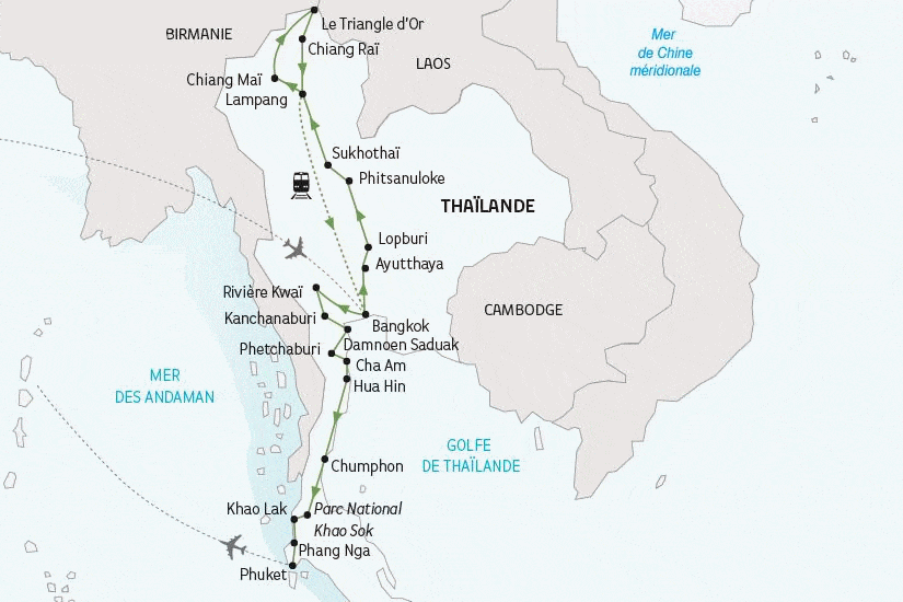 Circuit La Thaïlande, du Nord au Sud bangkok Thailande