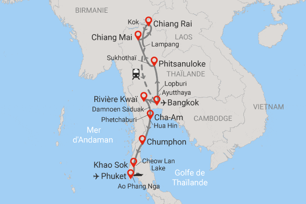 Circuit La Thaïlande, du Nord au Sud - bangkok Thailande